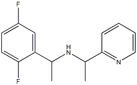 [1-(2,5-difluorophenyl)ethyl][1-(pyridin-2-yl)ethyl]amine 化学構造式