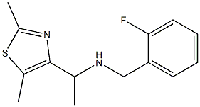 [1-(2,5-dimethyl-1,3-thiazol-4-yl)ethyl][(2-fluorophenyl)methyl]amine 结构式