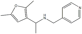 [1-(2,5-dimethylfuran-3-yl)ethyl](pyridin-4-ylmethyl)amine Struktur
