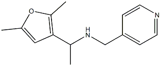 [1-(2,5-dimethylfuran-3-yl)ethyl](pyridin-4-ylmethyl)amine 化学構造式