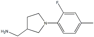 [1-(2-fluoro-4-methylphenyl)pyrrolidin-3-yl]methanamine Struktur