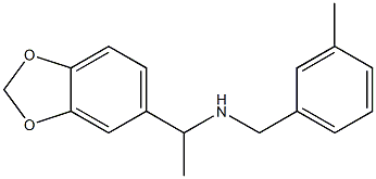 [1-(2H-1,3-benzodioxol-5-yl)ethyl][(3-methylphenyl)methyl]amine Structure