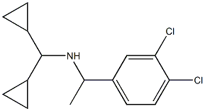 [1-(3,4-dichlorophenyl)ethyl](dicyclopropylmethyl)amine Structure