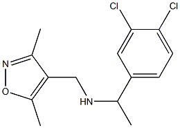 [1-(3,4-dichlorophenyl)ethyl][(3,5-dimethyl-1,2-oxazol-4-yl)methyl]amine Structure