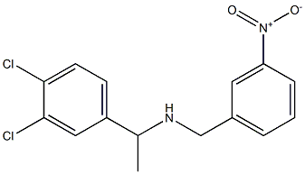 [1-(3,4-dichlorophenyl)ethyl][(3-nitrophenyl)methyl]amine 化学構造式