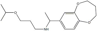 [1-(3,4-dihydro-2H-1,5-benzodioxepin-7-yl)ethyl][3-(propan-2-yloxy)propyl]amine,,结构式