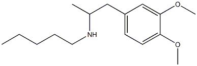 [1-(3,4-dimethoxyphenyl)propan-2-yl](pentyl)amine 化学構造式