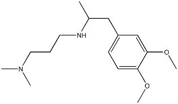 [1-(3,4-dimethoxyphenyl)propan-2-yl][3-(dimethylamino)propyl]amine 化学構造式