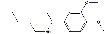 [1-(3,4-dimethoxyphenyl)propyl](pentyl)amine 化学構造式