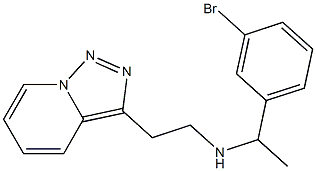 [1-(3-bromophenyl)ethyl](2-{[1,2,4]triazolo[3,4-a]pyridin-3-yl}ethyl)amine Structure