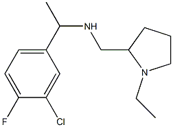 [1-(3-chloro-4-fluorophenyl)ethyl][(1-ethylpyrrolidin-2-yl)methyl]amine 化学構造式