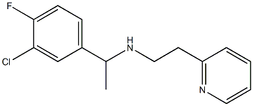 [1-(3-chloro-4-fluorophenyl)ethyl][2-(pyridin-2-yl)ethyl]amine,,结构式