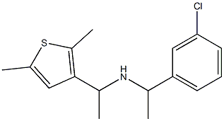 [1-(3-chlorophenyl)ethyl][1-(2,5-dimethylthiophen-3-yl)ethyl]amine 结构式