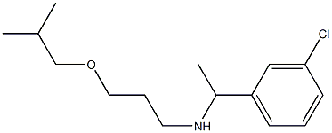 [1-(3-chlorophenyl)ethyl][3-(2-methylpropoxy)propyl]amine,,结构式