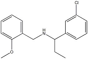 [1-(3-chlorophenyl)propyl][(2-methoxyphenyl)methyl]amine 结构式