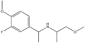 [1-(3-fluoro-4-methoxyphenyl)ethyl](1-methoxypropan-2-yl)amine,,结构式