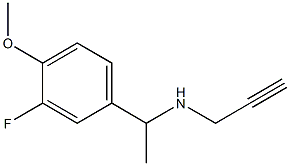 [1-(3-fluoro-4-methoxyphenyl)ethyl](prop-2-yn-1-yl)amine 结构式