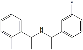 [1-(3-fluorophenyl)ethyl][1-(2-methylphenyl)ethyl]amine Struktur