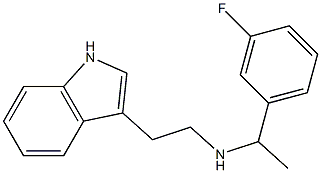 [1-(3-fluorophenyl)ethyl][2-(1H-indol-3-yl)ethyl]amine,,结构式