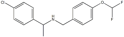 [1-(4-chlorophenyl)ethyl]({[4-(difluoromethoxy)phenyl]methyl})amine Structure