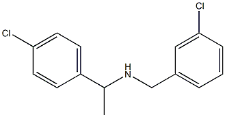 [1-(4-chlorophenyl)ethyl][(3-chlorophenyl)methyl]amine 化学構造式