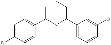 [1-(4-chlorophenyl)ethyl][1-(3-chlorophenyl)propyl]amine,,结构式