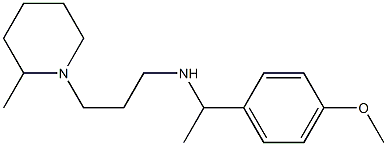 [1-(4-methoxyphenyl)ethyl][3-(2-methylpiperidin-1-yl)propyl]amine Structure