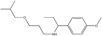 [1-(4-methoxyphenyl)propyl][3-(2-methylpropoxy)propyl]amine 结构式