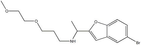 [1-(5-bromo-1-benzofuran-2-yl)ethyl][3-(2-methoxyethoxy)propyl]amine,,结构式