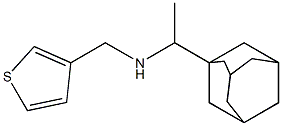[1-(adamantan-1-yl)ethyl](thiophen-3-ylmethyl)amine 化学構造式