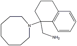 [1-(azocan-1-yl)-1,2,3,4-tetrahydronaphthalen-1-yl]methanamine 结构式