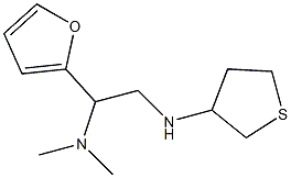 [1-(furan-2-yl)-2-(thiolan-3-ylamino)ethyl]dimethylamine Struktur