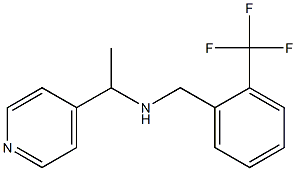 [1-(pyridin-4-yl)ethyl]({[2-(trifluoromethyl)phenyl]methyl})amine 结构式