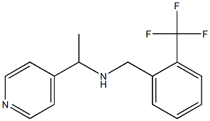 [1-(pyridin-4-yl)ethyl]({[2-(trifluoromethyl)phenyl]methyl})amine 化学構造式