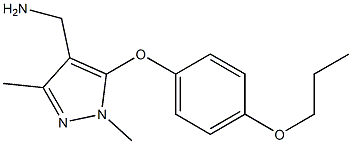 [1,3-dimethyl-5-(4-propoxyphenoxy)-1H-pyrazol-4-yl]methanamine Struktur