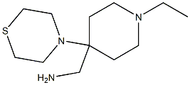 [1-ethyl-4-(thiomorpholin-4-yl)piperidin-4-yl]methanamine,,结构式