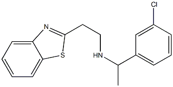 [2-(1,3-benzothiazol-2-yl)ethyl][1-(3-chlorophenyl)ethyl]amine,,结构式