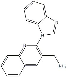 [2-(1H-1,3-benzodiazol-1-yl)quinolin-3-yl]methanamine 结构式