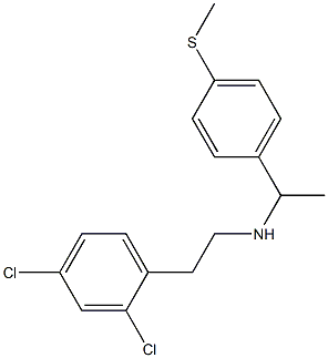 [2-(2,4-dichlorophenyl)ethyl]({1-[4-(methylsulfanyl)phenyl]ethyl})amine,,结构式