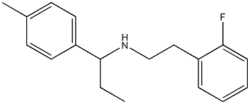 [2-(2-fluorophenyl)ethyl][1-(4-methylphenyl)propyl]amine 结构式
