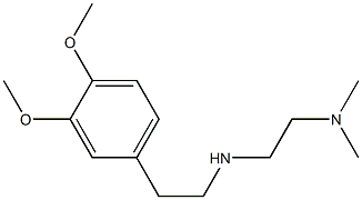 [2-(3,4-dimethoxyphenyl)ethyl][2-(dimethylamino)ethyl]amine 化学構造式