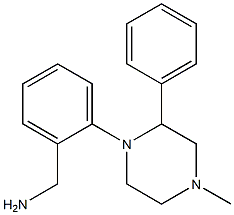 [2-(4-methyl-2-phenylpiperazin-1-yl)phenyl]methanamine 结构式