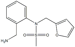 [2-(aminomethyl)phenyl]-N-(furan-2-ylmethyl)methanesulfonamide 化学構造式