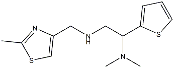 [2-(dimethylamino)-2-(thiophen-2-yl)ethyl][(2-methyl-1,3-thiazol-4-yl)methyl]amine,,结构式