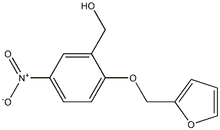 [2-(furan-2-ylmethoxy)-5-nitrophenyl]methanol,,结构式