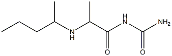 [2-(pentan-2-ylamino)propanoyl]urea 结构式