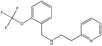 [2-(pyridin-2-yl)ethyl]({[2-(trifluoromethoxy)phenyl]methyl})amine,,结构式