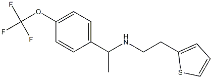 [2-(thiophen-2-yl)ethyl]({1-[4-(trifluoromethoxy)phenyl]ethyl})amine Struktur