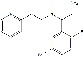 [2-amino-1-(5-bromo-2-fluorophenyl)ethyl](methyl)[2-(pyridin-2-yl)ethyl]amine Struktur