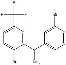 [2-bromo-5-(trifluoromethyl)phenyl](3-bromophenyl)methanamine Struktur